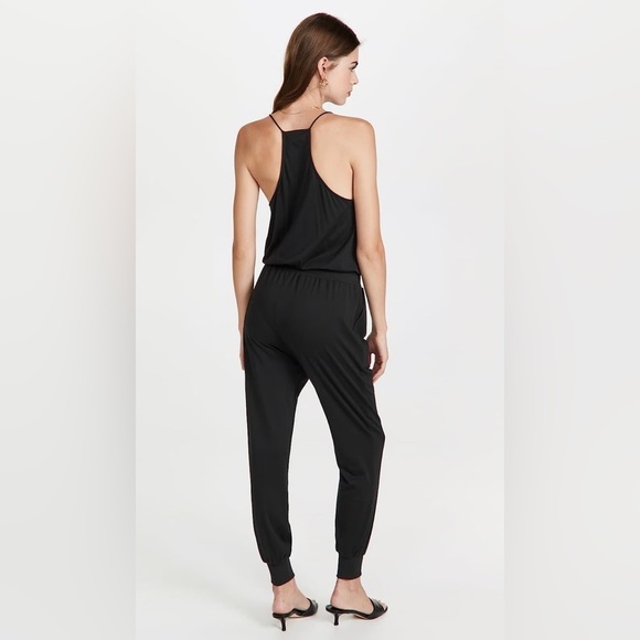Cami NYC Estella Racerback Black Lace Trim Jumpsuit - Picture 3 of 15